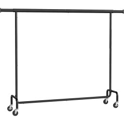Suport haine cu roti SONGMICS, bara extensibila, 110 kg, negru