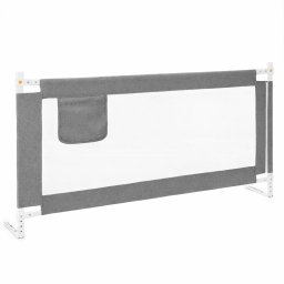 Bariera de siguranta pentru pat copii 158 cm, reglabila 75-95 cm, gri