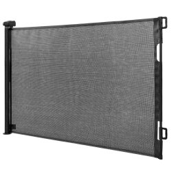 Poarta de siguranta retractabila pentru copii si animale, 162x86 cm, neagra