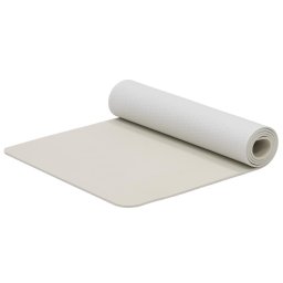 Saltea fitness antiderapanta din TPE, 183x61 cm, cu curea de transport, bej