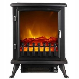 Semineu electric freestanding cu efect de flacara, 1800W, 2 trepte, negru