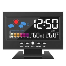Statie meteo digitala de interior cu afisaj color, termometru si higrometru