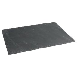 Platou de servire din ardezie naturala Atmosphera, 30x40 cm, negru
