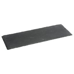 Platou de servire din ardezie naturala Atmosphera, 30 x 11 cm, negru