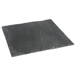 Platou de servire din ardezie naturala Atmosphera, 30x30 cm, negru