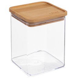 Cutie de depozitare patrata 1L 5Five Eske, cu capac din bambus