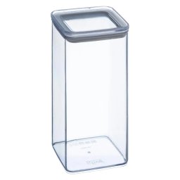 Cutie de depozitare patrata 5Five, 1.5L, PS transparent, 10x10x20 cm