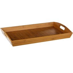Tava de servire dreptunghiulara 5Five din bambus, 44x29 cm, maro natur
