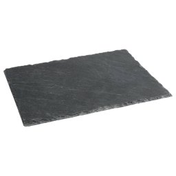 Platou de servire Atmosphera din ardezie naturala, 32x24 cm, negru