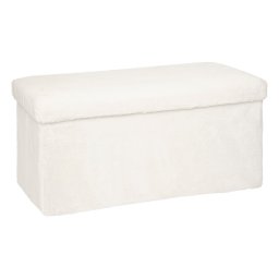Taburet pliabil cu depozitare Atmosphera Ezzio, alb, 76x38x38 cm