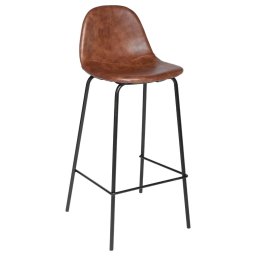 Scaun de bar Atmosphera Vladi maro, cadru metalic si lemn, 44x42x95 cm