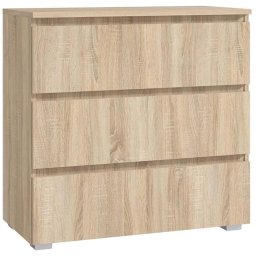 Comoda cu 3 sertare NEO 80, 80x40x80 cm, stejar mat, design modern