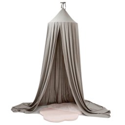 Baldachin suspendat pentru copii 70x290 cm, tip cort, gri, cu montaj