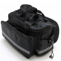 Geanta bicicleta pentru portbagaj spate 30L, extensibila, impermeabila, neagra