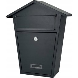 Cutie postala metalica gri 38x32x11 cm, cu clapeta si yala cu 2 chei