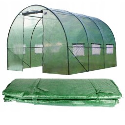 Folie de rezerva pentru sera de gradina 8x3 m, PE 140 g/mp, UV4, armata