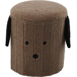 Taburet pliabil pentru copii cu spatiu de depozitare, 80 kg, 28x34 cm, maro