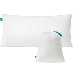 Perna de dormit SONGMICS 40x80 cm, moale, lavabila, 800 g, alb