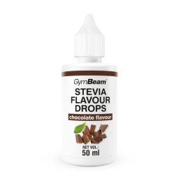GymBeam Stevia Flavour Drops 50 ml ciocolată