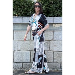 COMPLEU DIN VASCOZA SI MATASE CU TUNICA HORSE ODYSSEY BLACK TALIE UNICA Multicolora