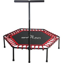 Spartan: Trambulină fitness cu mâner, hexagonală - 137 cm