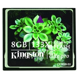 CF CARD KINGSTON; model: ELITE PRO 133X; capacitate: 8 GB; culoare: NEGRU