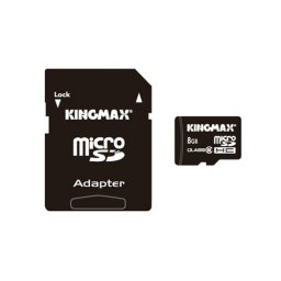 MICRO SD-HC KINGMAX; model: KM08GMCSDHC61A; capacitate: 8 GB; clasa: 6; culoare: NEGRU