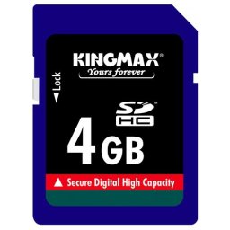 SD-HC CARD KINGMAX; model: KM04GSDHC6; capacitate: 4 GB; clasa: 6; culoare: NEGRU