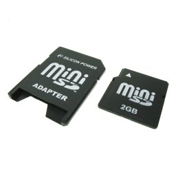 MINI SD CARD SILICON POWER; model: SP002GBSDM045V10-SP; capacitate: 2 GB; culoare: NEGRU