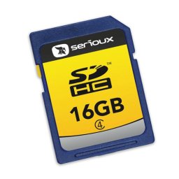SD-HC CARD SERIOUX; model: SFSD16XC04; capacitate: 16 GB; culoare: ALBASTRU