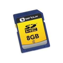 SD-HC CARD SERIOUX; model: SFSD08XC04; capacitate: 8 GB; culoare: ALBASTRU