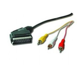 Cablu video; SCART M la 3xRCA M; 0.5m