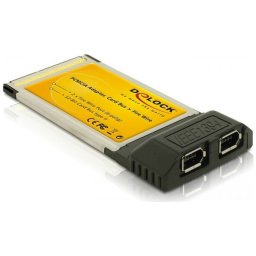 DELOCK ADAPTOR; PCMCIA CARDBUS la 2xFIREWIRE-6P F; 61114
