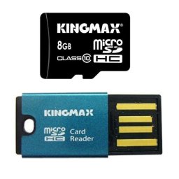MICRO SD-HC KINGMAX; model: KM08GMCSDHC4CR; capacitate: 8 GB; clasa: 4; culoare: NEGRU
