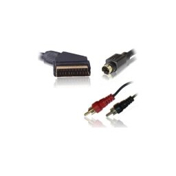 Cablu video; SCART M la S-VIDEO M; JACK 3.5 M; 3m