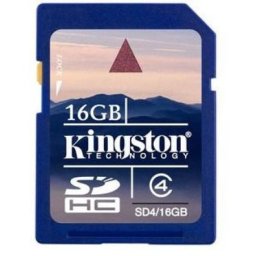 SD-HC CARD KINGSTON; model: SD4/16GB; capacitate:16 GB; clasa: 4; culoare: NEGRU