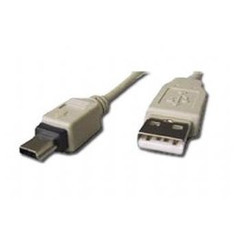 Cablu PC; USB 2.0 A M la mini-USB M; 0.75m; CC-USB2-AM5P-3