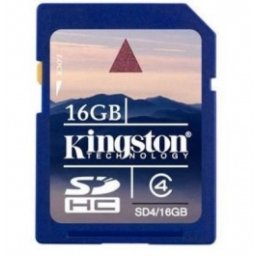 SD CARD KINGSTON; model: SD4/16GB; capacitate: 16 GB; clasa: 4; culoare: NEGRU