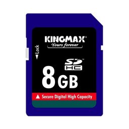 SD CARD KINGMAX; model: KM08GSDHC6; capacitate: 8 GB; clasa: 6; culoare: NEGRU