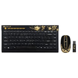 Kit Tastatura + Mouse GCUBE; model: GRKSA610SS; layout: US NEGRU; USB; MULTIMEDIA; WIRELESS