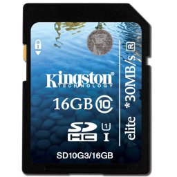 SD-HC CARD KINGSTONE; model: SD10G3/16GB; capacitate: 16 GB; clasa: 10; culoare: NEGRU