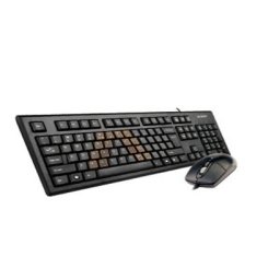 Kit Tastatura + Mouse A4TECH; model: KRS-8572; layout: US; NEGRU; USB;