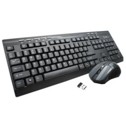 Kit Tastatura + Mouse GEMBIRD; model: KBS-DB1; layout: US; NEGRU; USB; WIRELESS; MULTIMEDIA