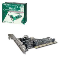 GEMBIRD ADAPTOR PCI; 4xUSB 2.0 F la PCI; UPC-20-4P