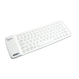 Tastatura GEMBIRD; model: KB-BTF1-W-US; layout: US; Bluetooth, flexibila; Alba, USB