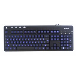 Tastatura A4TECH; model: KD-126-1; layout: US; NEGRU; USB; MULTIMEDIA; BACKLIGHT