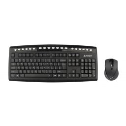 Tastatura + Mouse A4TECH 9100F; NEGRU; Layout: US; Conectare: WIRELESS