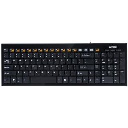 Tastatura A4TECH KX-100; NEGRU; Layout: US; Conectare: USB; MULTIMEDIA;
