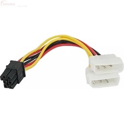 Cablu PC; SATA M la mufa PCI-E 6 pini; 0.1m