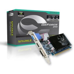 Placa video SPARKLE 1024 MB; GDDR3; 64 bit; PCI-E 16x; NVIDIA GeForce GT 210; VGA; DVI; HDMI